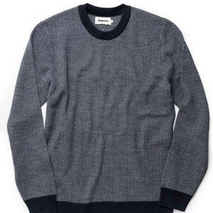 Taylor Stitch Everett Sweater in Navy Birdseye (XS-36)
